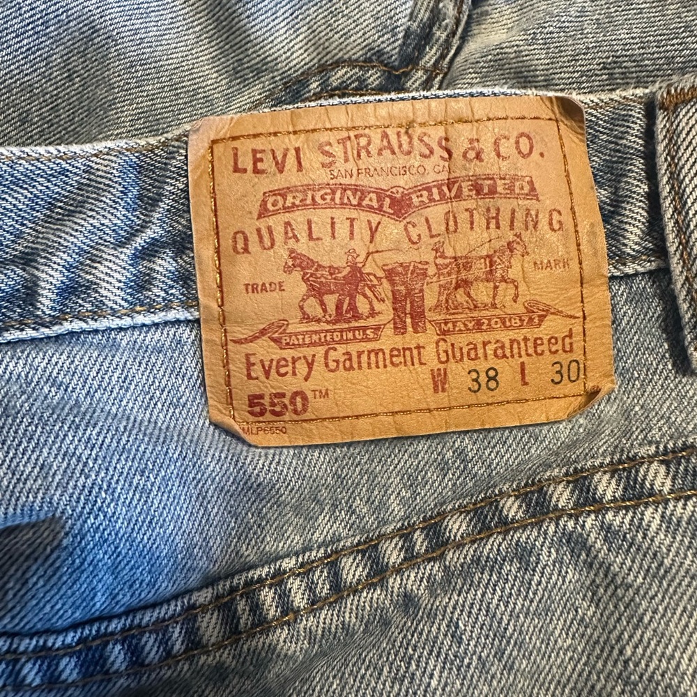 Levi's Light Blue Straight Jeans, Size: 38x30 - Picture 5 of 5